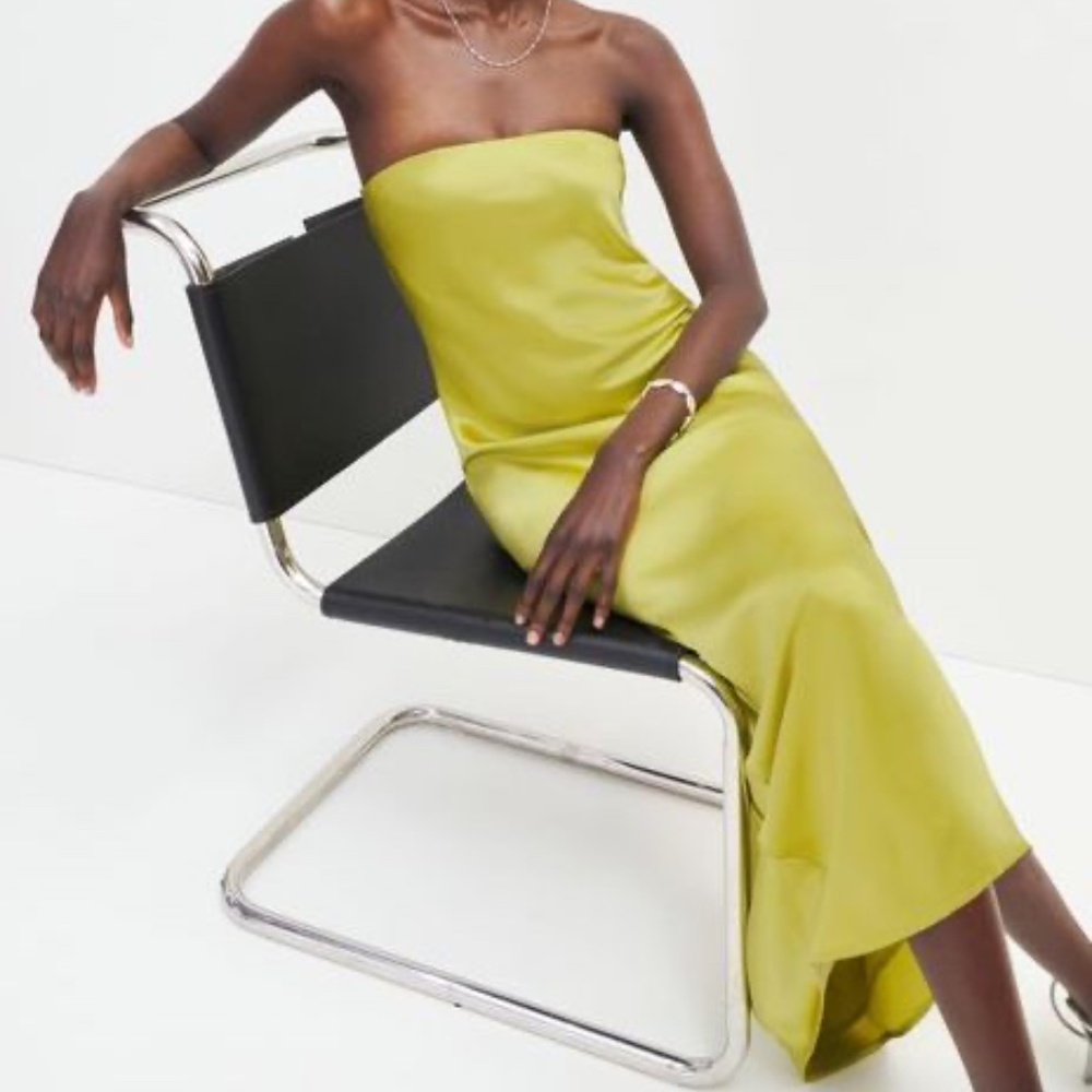 Reformation Joana Silk Dress Algae Bloom Size XS